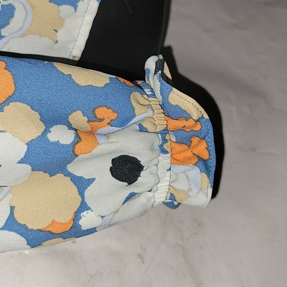 JOIE Ditsy Floral Print Pin tuck  Blouse‎ Long Sleeve Tie Neck Top Bohemian - Picture 4 of 8